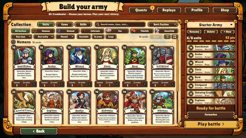 Building an army from the collection