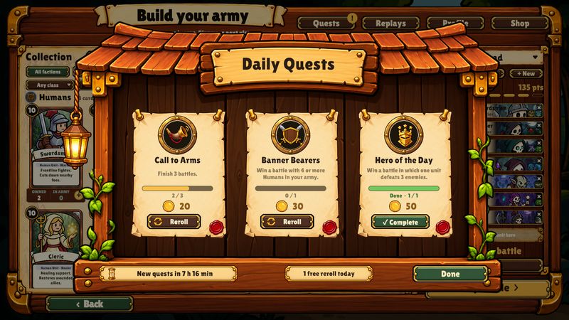 The Daily Quests board
